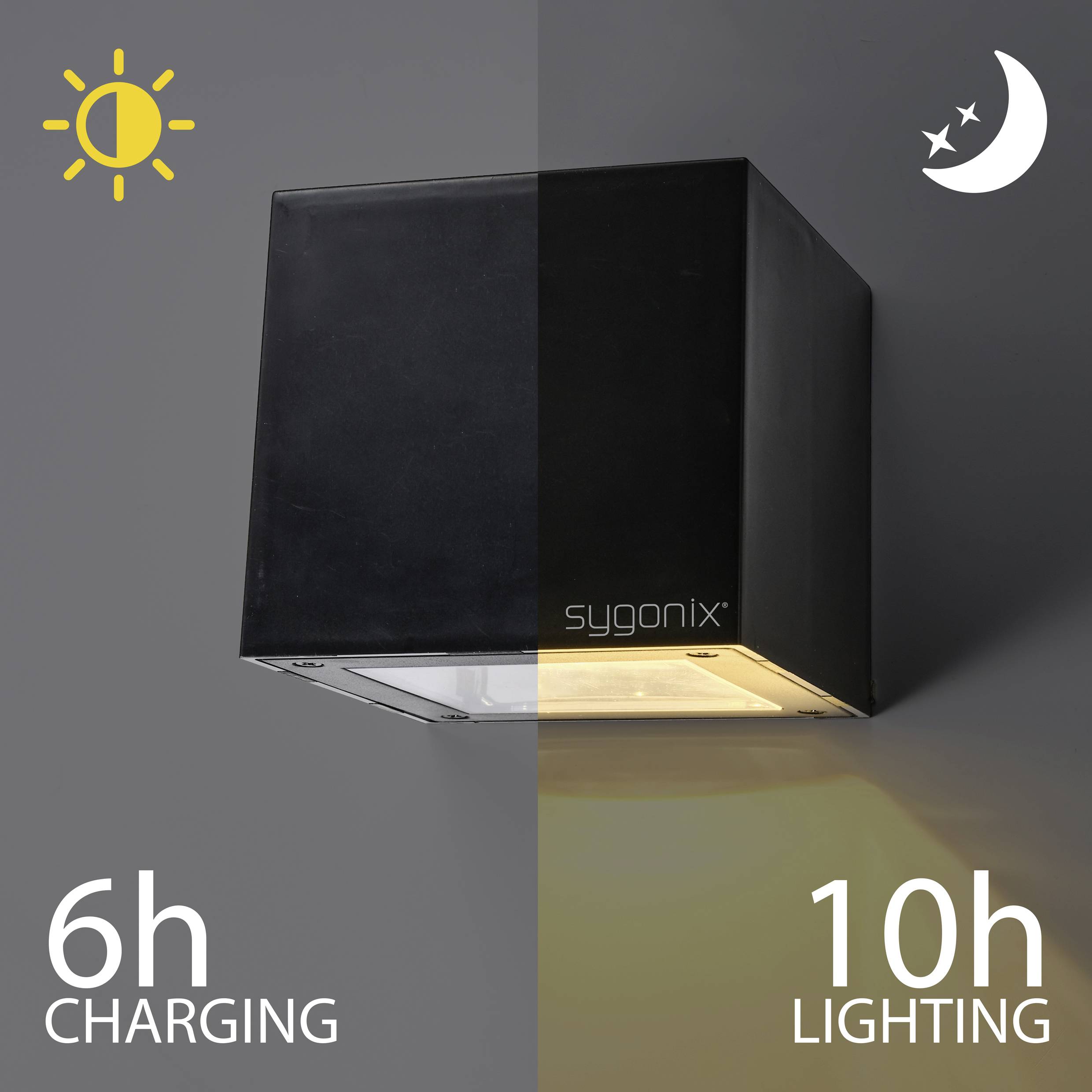 Sygonix SY-5499356 Solar-Außenwandleuchte SMD LED 0.9W Schwarz