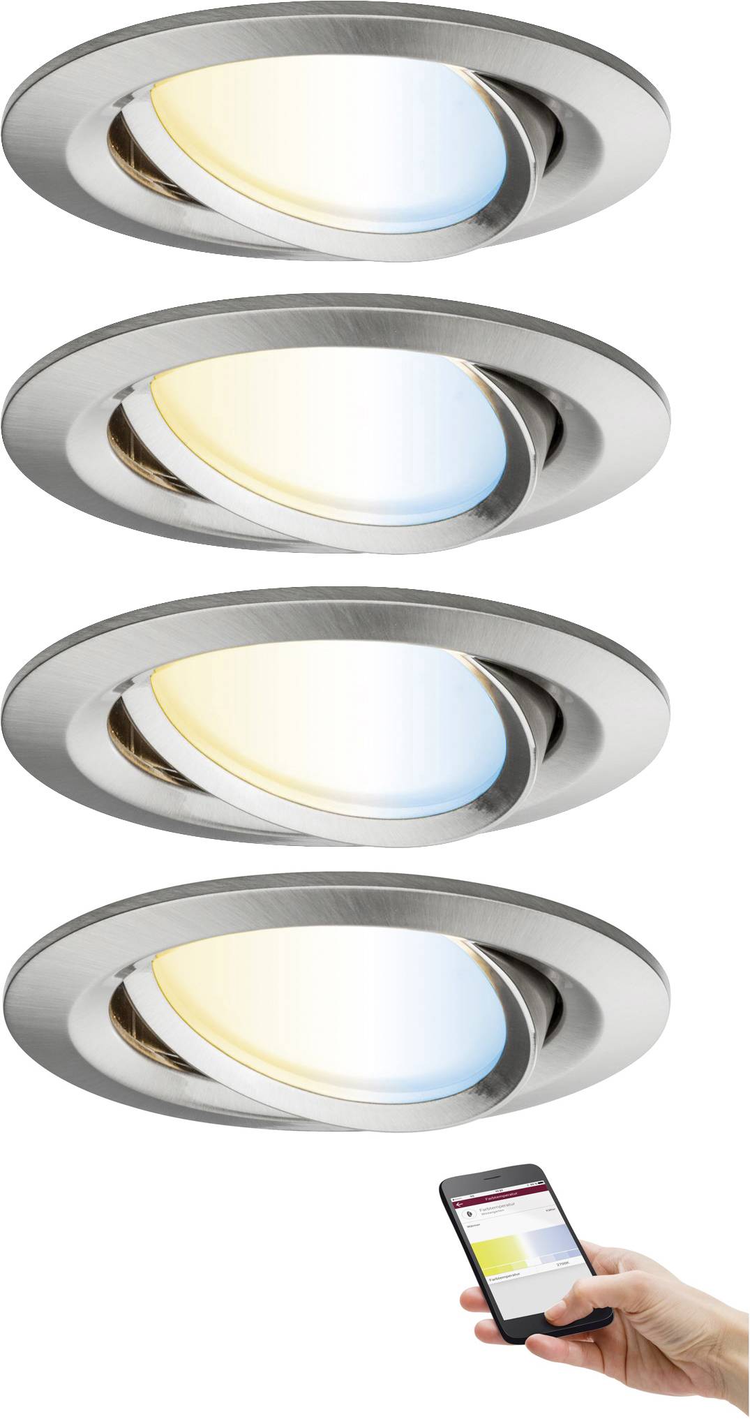 Paulmann 4064161242149 LED-Einbauleuchte LED 18 W Eisen (gebürstet)