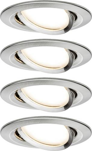 Paulmann 4064161242286 Nova Einbauleuchte 4er Set LED LED 18 W Eisen (gebürstet)