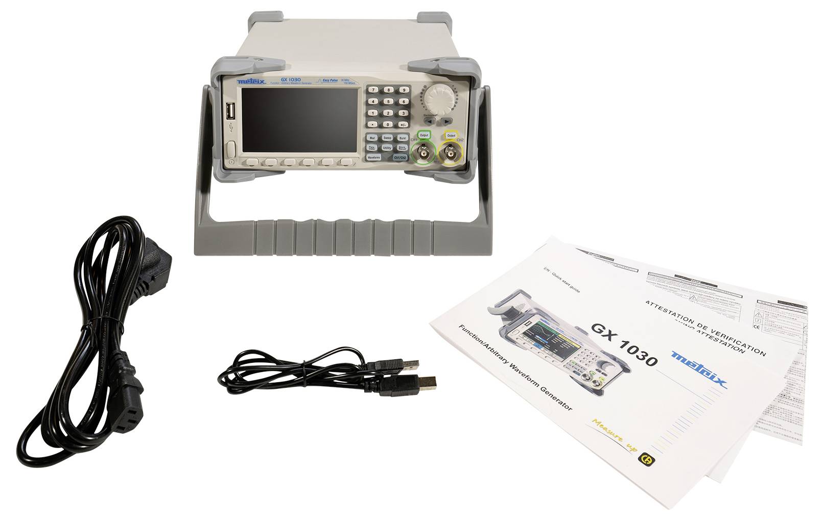 Metrix GX 1030 Funktionsgenerator netzbetrieben 0.01MHz - 30MHz Arbiträr, Dreieck, Lorentzkurve, Puls, Rampe, Rauschen, Rechteck