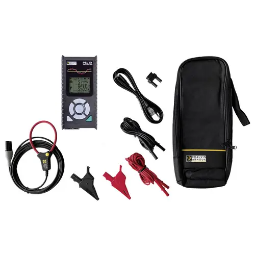 Chauvin Arnoux PEL 51 Netz-Analysegerät 1phasig inkl. Stromzangen, mit Loggerfunktion Chauvin Arnoux PEL 51 Netz-Analysegerät 1phasig inkl. Stromzangen, mit Loggerfunktion