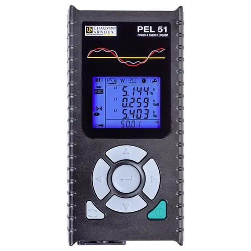 Chauvin Arnoux PEL 51 Netz-Analysegerät 1phasig inkl. Stromzangen, mit Loggerfunktion Chauvin Arnoux PEL 51 Netz-Analysegerät 1phasig inkl. Stromzangen, mit Loggerfunktion
