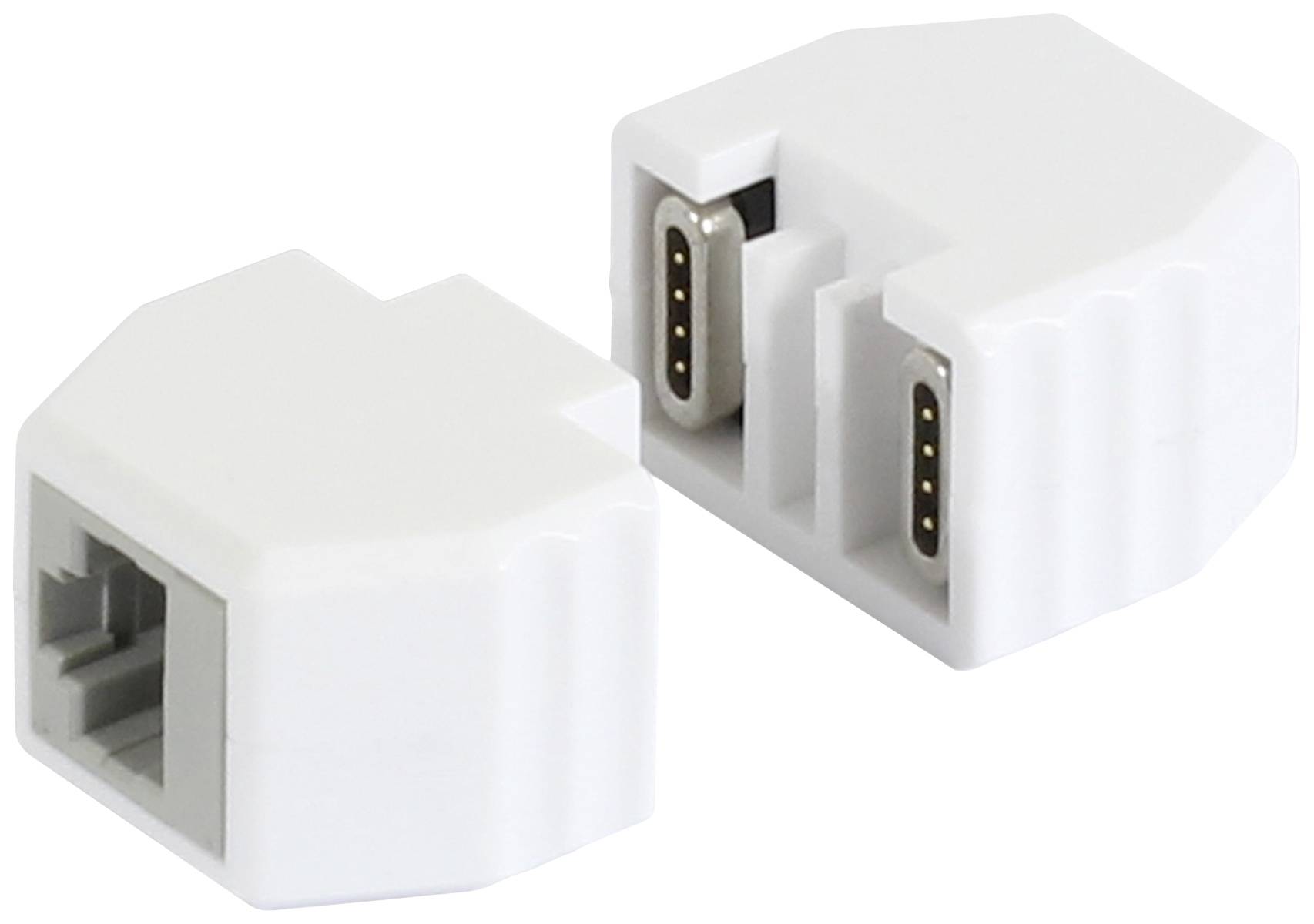 Allnet ALL-RJ45-Magnet_50er RJ45 Sicherungskupplung, Abwurfbuchse, PoE fähig, bis zu 10GBit 201008 Stecker, gerade Weiß 50St.