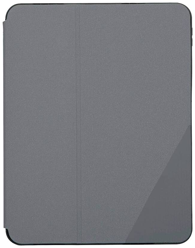 Graue Tablet-Hülle, geschlossen. Rechteckige Form mit leicht glänzender Oberfläche.