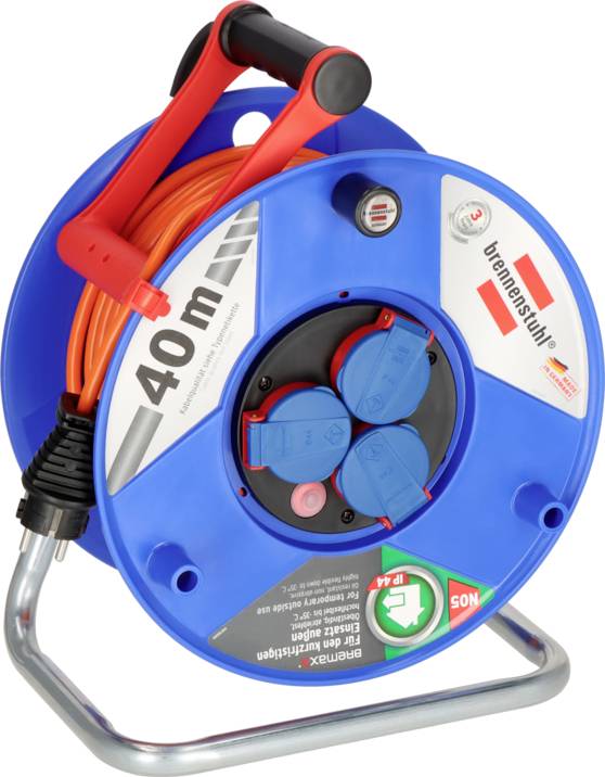 Brennenstuhl 1208750 Kabeltrommel 40m Orange Schutzkontakt-Stecker
