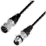 Adam Hall 4 STAR DMF 1000 DMX XLR Verbindungskabel [1x XLR-Stecker 3 polig - 1x XLR-Buchse 3 polig] 10m Schwarz