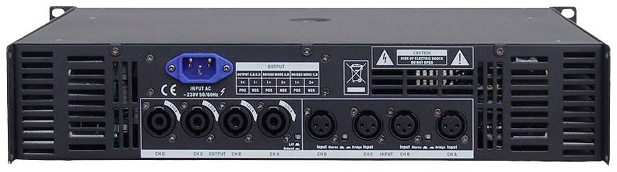 LD Systems DEEP2 4950 Stereo-Endstufe RMS Leistung je Kanal an 4 Ohm: 810W