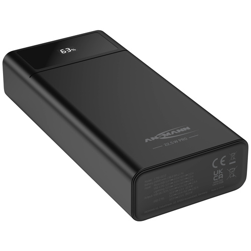 Ansmann PB322PD Powerbank (batterie supplémentaire) 24000 mAh LiPo USB-A, USB-C® noir