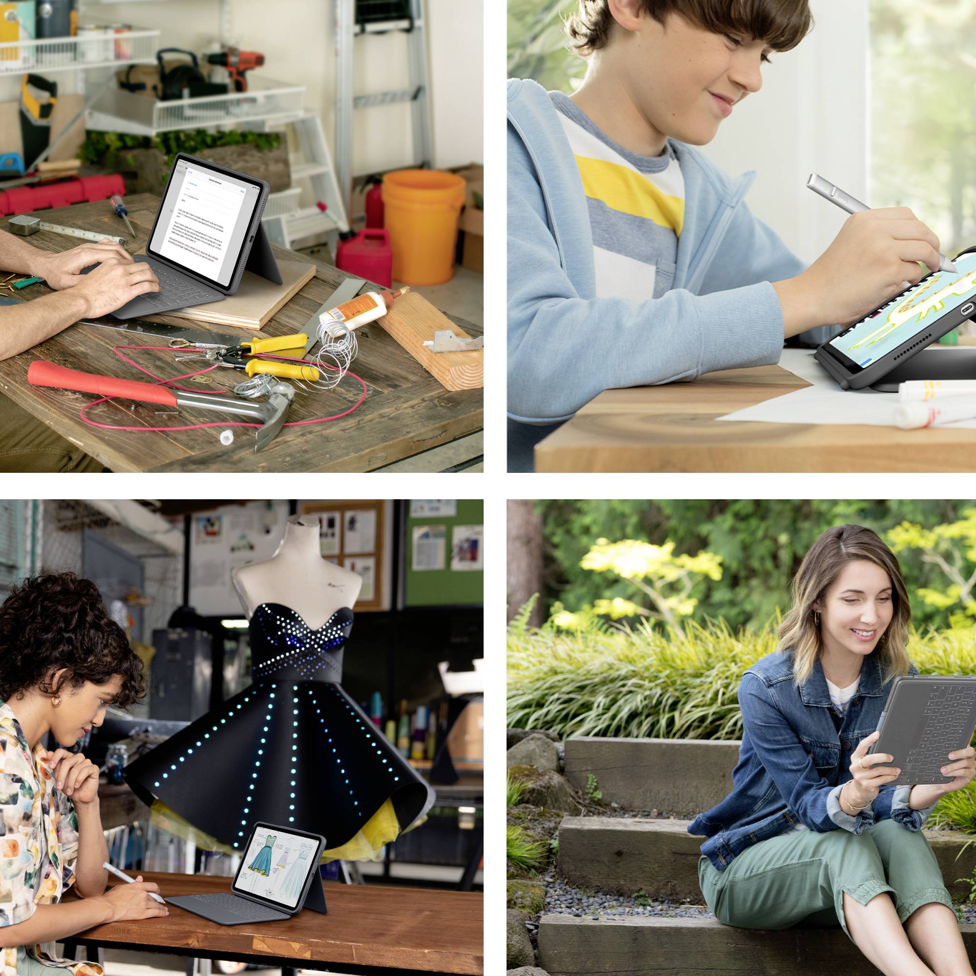 Logitech Rugged Folio Tablet-Cover Apple iPad 10.9" (Gen.10, 2022), iPad 10.9" (A16, 2025) 27,7 cm (10,9") Book Cover Schwarz