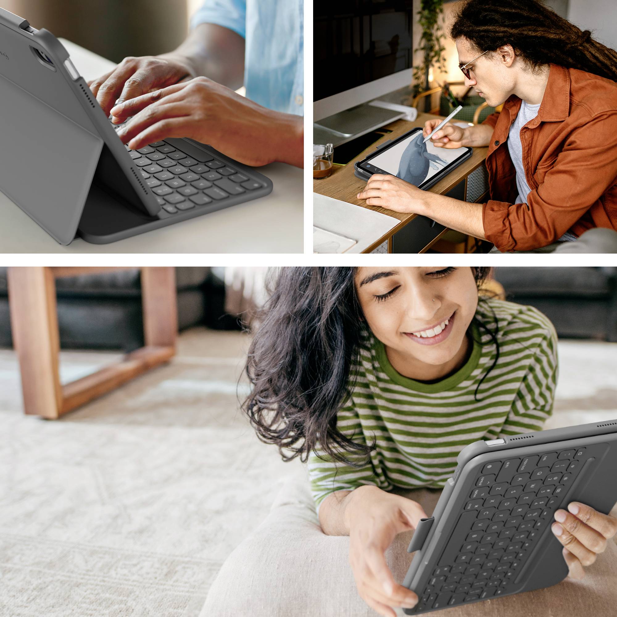 Logitech Slim Folio Tablet-Cover Apple iPad 10.9 (10. Gen., 2022) 27,7 cm (10,9") Book Cover Schwarz