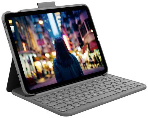 Logitech Slim Folio Tablet-Cover Apple iPad 10.9 (10. Gen., 2022) 27,7 cm (10,9 ) Book Cover Schwar