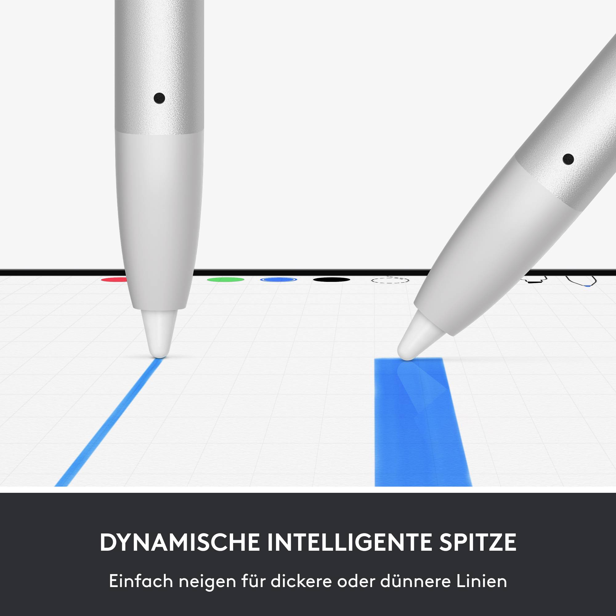 Logitech Crayon Digitaler Stift wiederaufladbar Silber