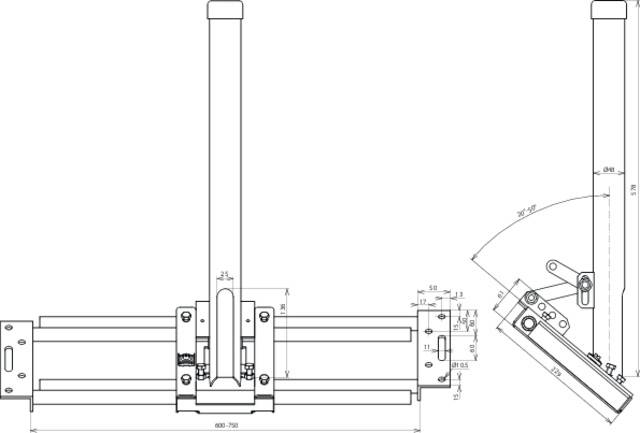 DEHN 105240 DASH D48 AS600.750 STTZN Dachsparrenhalter 1St.