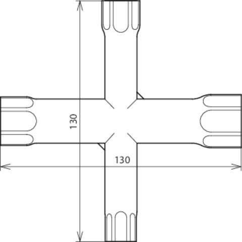 DEHN 572000 KSS SW10 13 17 19 STGALZN Kreuzsteckschlüssel 1St.