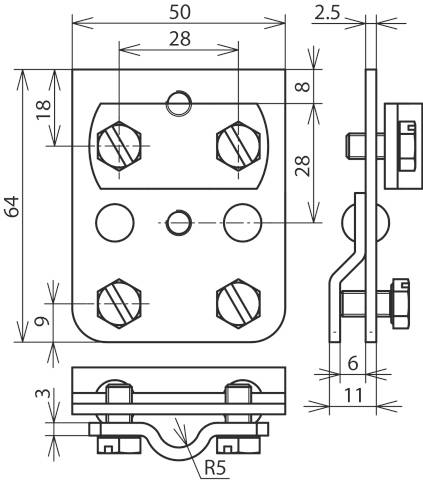 DEHN 251027 FK ZS 7.10 KF0.7 8 CU Falzklemme 1St.