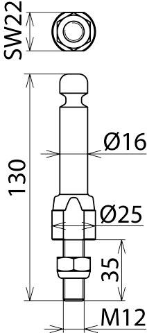 DEHN 790251 EFP 16 RN M12 35 SSM Erdungsfestpunkt 1St.