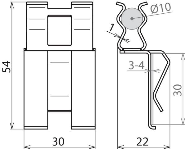 DEHN 308142 DC BK 10 FL30 STBLANK Bewehrungsklemme