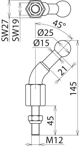 DEHN 756245 KFP 25 W45 M12 45SSM Kugelfestpunkt 1St.