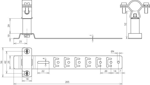 DEHN 202829 DLH ZS 20 23 H55 L205 V2A Dachleitungshalter 1St.