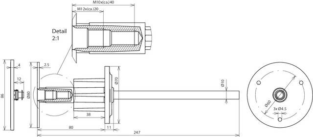 DEHN 478051 EFPM M10 12 V4A WS L245 VP STTZN Erdungsfestpunkt 1 St.