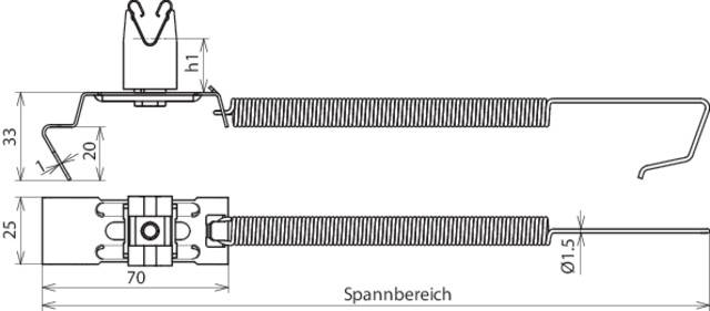 DEHN 206439 DLH SGL 8 H20 FG180.280 V2A Dachleitungshalter 1St.
