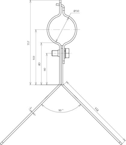 DEHN 105341 EB D50 WA V2A Eck-Befestigung 1St.