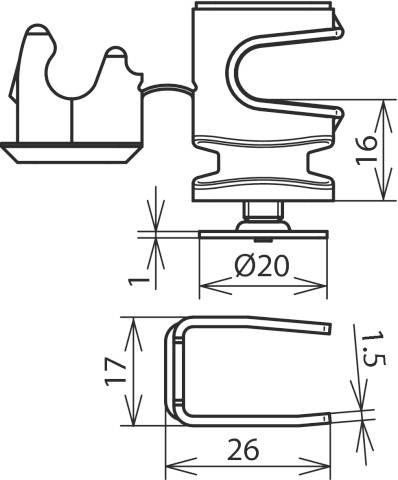 DEHN 204069 LH PS 8 H16 KB4.6 GR V2A Dachleitungshalter 1St.