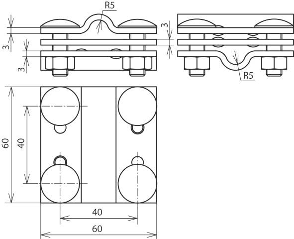 DEHN 318203 KS 8.10 8.10 FL30 ZP FRSM8 STTZN Kreuzstück