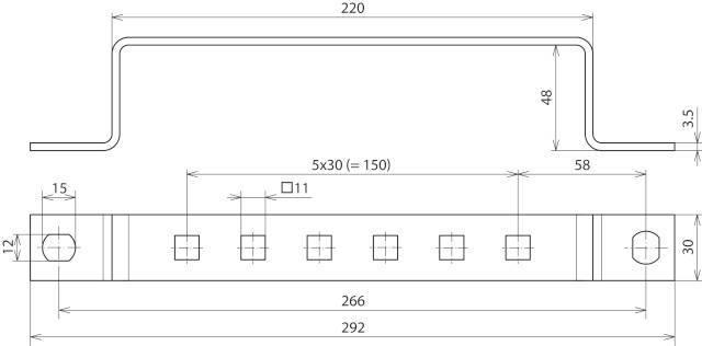 DEHN 472319 ES 6AP 11X11 V2A Erdungsschiene 1 St.
