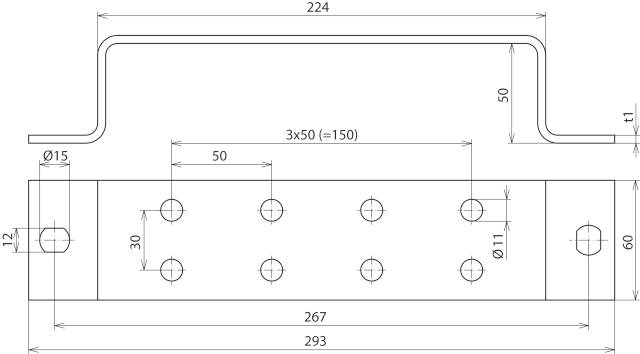 DEHN 472024 ES 2X4 ASB11 STTZN Erdungsschiene 1St.