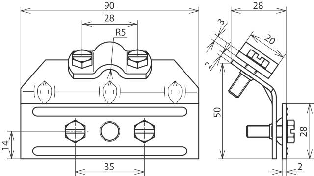 DEHN 343007 SGK ZS 7.10 KB3.13 CU Schneefanggitterklemme 1St.