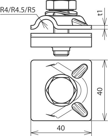 DEHN 390551 MVK 8.10 SKM10X30 FSC AL MV-Klemme 1 St.