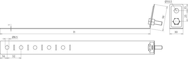 DEHN 423019 RRS V 60.100 B10.5 V2A Regenrohrschelle 1St.
