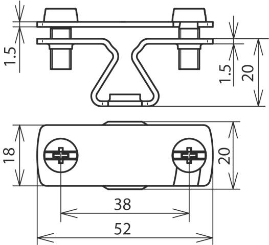DEHN 274030 FBH ZS 30 M8 V2A Leitungshalter 1 St.