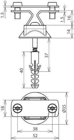 DEHN 274230 FBH ZS 30 KS KD8X40 V2A Leitungshalter 1St.
