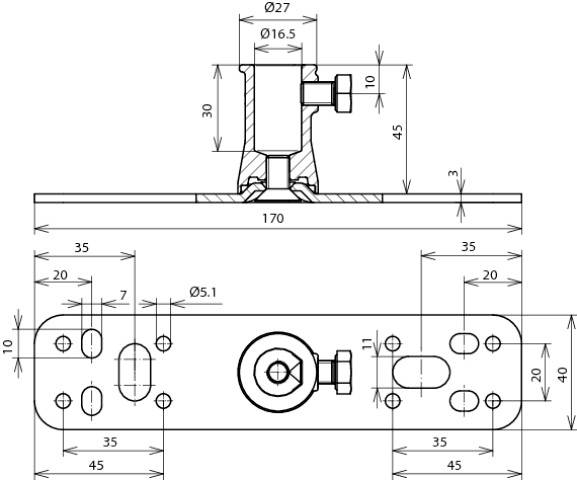 DEHN 106127 BP BB16 V2A ZG Wand-Befestigungseinheit 1St.