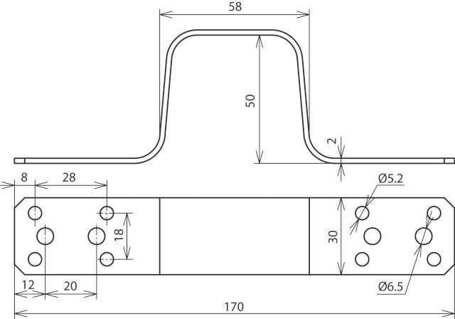 DEHN 377016 UEBL L170 B5.2 6.5 AL Überbrückungslasche