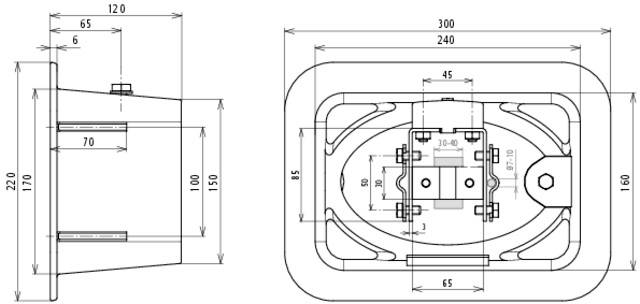 DEHN 549001 UFTSK 7.10 FL40 300X220X120 GG UF-Trennstellenkasten 1St.