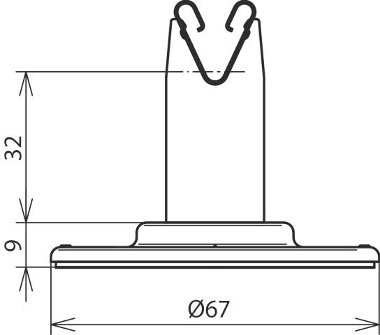 DEHN 297120 DLH DG 8 H32 KP67 V2A K GR Leitungshalter 1St.
