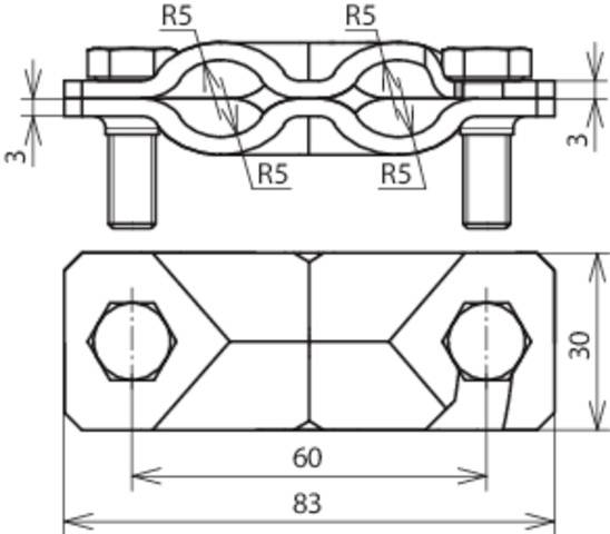 DEHN 308060 SVPK 8.10 8.10 FL30 STTZN SVP-Klemme