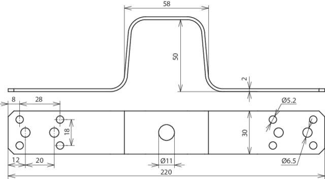 DEHN 377026 UEBL L220 B11 B5.2 6.5 AL Überbrückungslasche