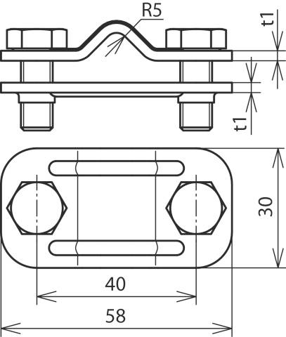 DEHN 459039 UTK 8.10 FL30 V2A Trennklemme 1St.