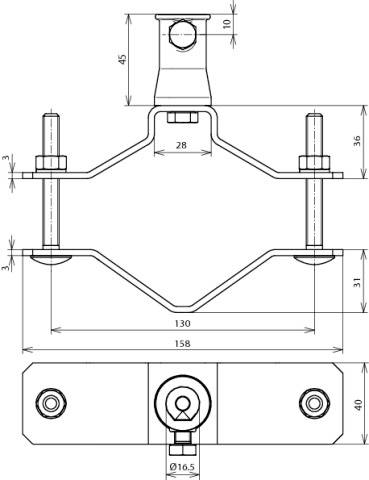 DEHN 106353 RS D70.90 BB16 V2A ZG Rohrschelle 1 St.