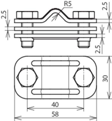 DEHN 459139 UTK 8.10 FL30 ZP V2A Trennklemme 1St.