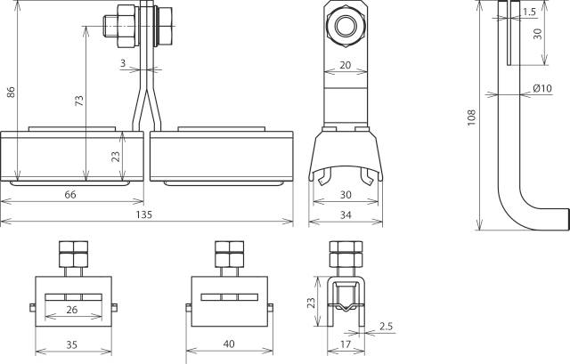 DEHN 540810 SCK EX BRS ASSM10 V2A Schellenkörper 1St.