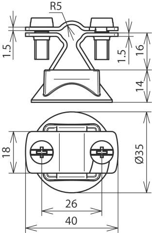 DEHN 274150 LH ZS 8.10 FL20 M8 KS CU Leitungshalter 1St.