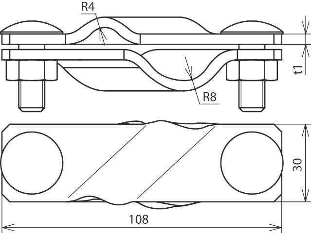 DEHN 308330 SVK 7.10 16 FL40 STTZN SV-Klemme