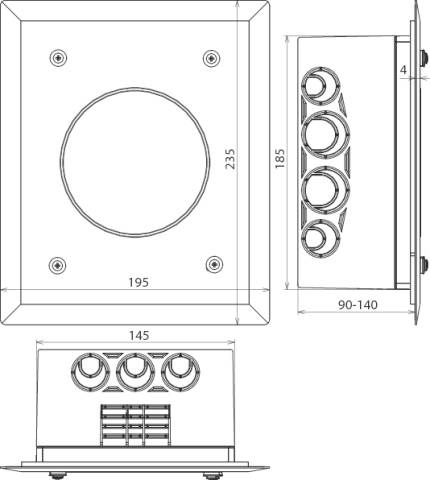 DEHN 476050 TSK WDVS 180X140X88 K V2A Trennstellenkasten 1 St.