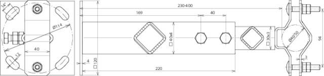 DEHN 105347 WB D40.50 V230.400 STTZN V2A Wandbefestigung 1St.