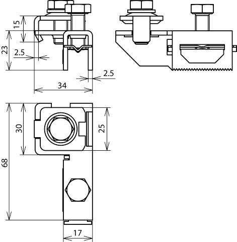 DEHN 540210 SPK Z 25 BRS AK1X10 2X6.8 V2A Spannkopf 1St.